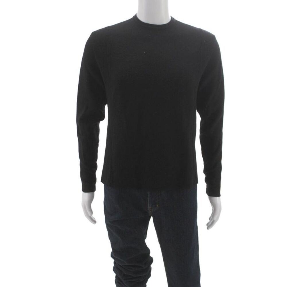 Ralph Ralph Lauren Mens Pullover Sweater Black Crew Neck Long Sleeve Size L